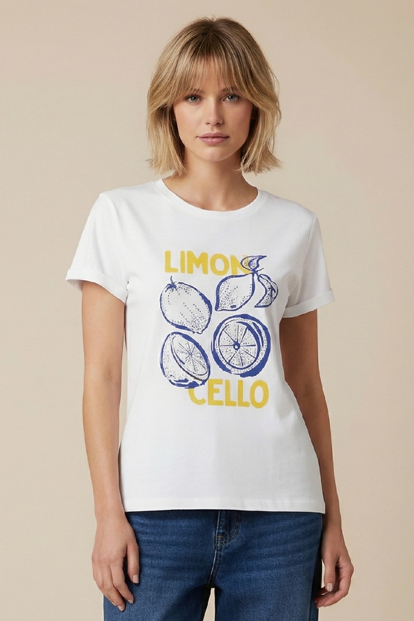De Javu T-shirt Με Print Λεμόνι
