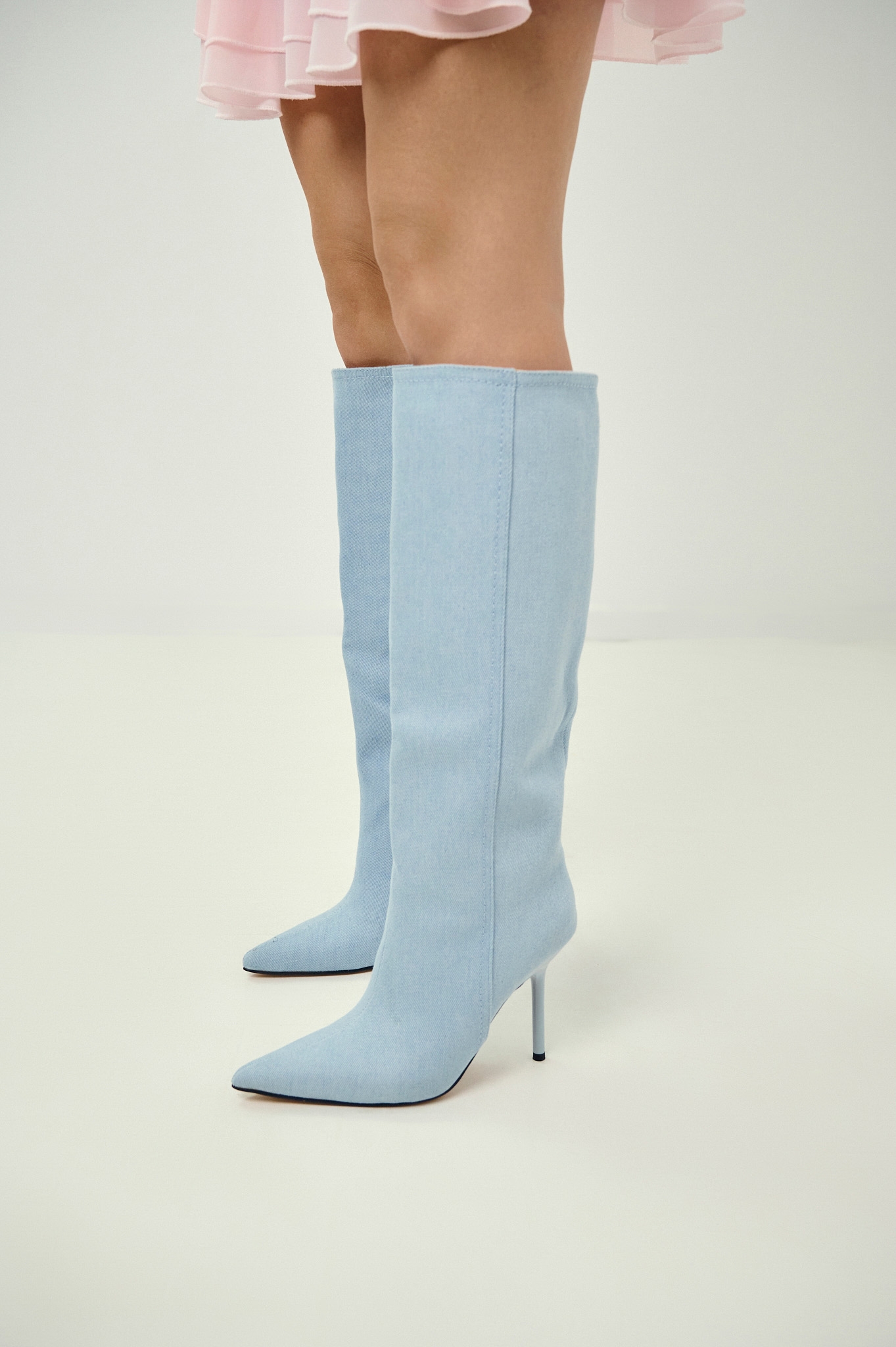 Women’s Denim High Heel Boots