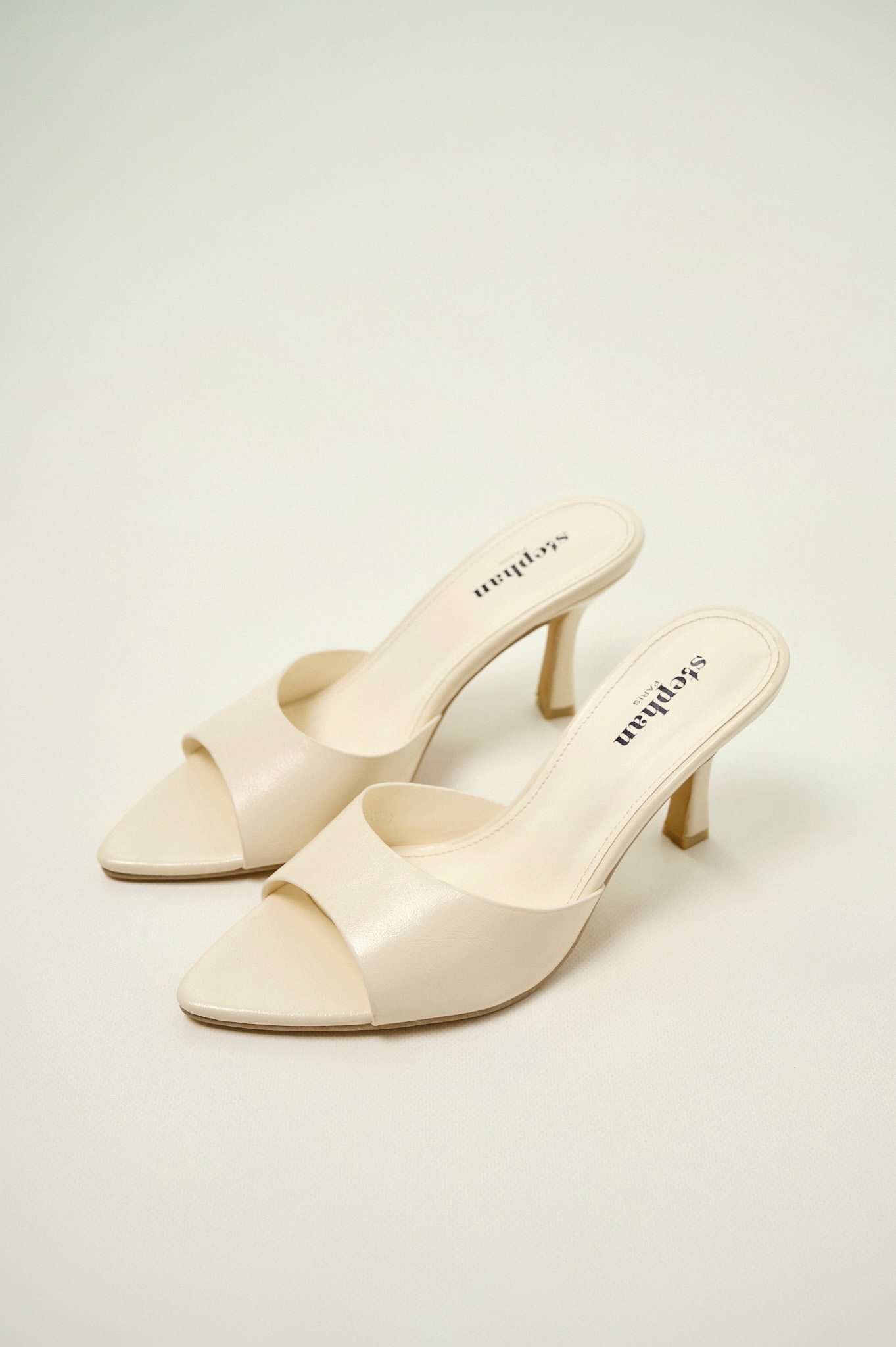 Women’s Patent Leather Mule Heels with Slim Stiletto