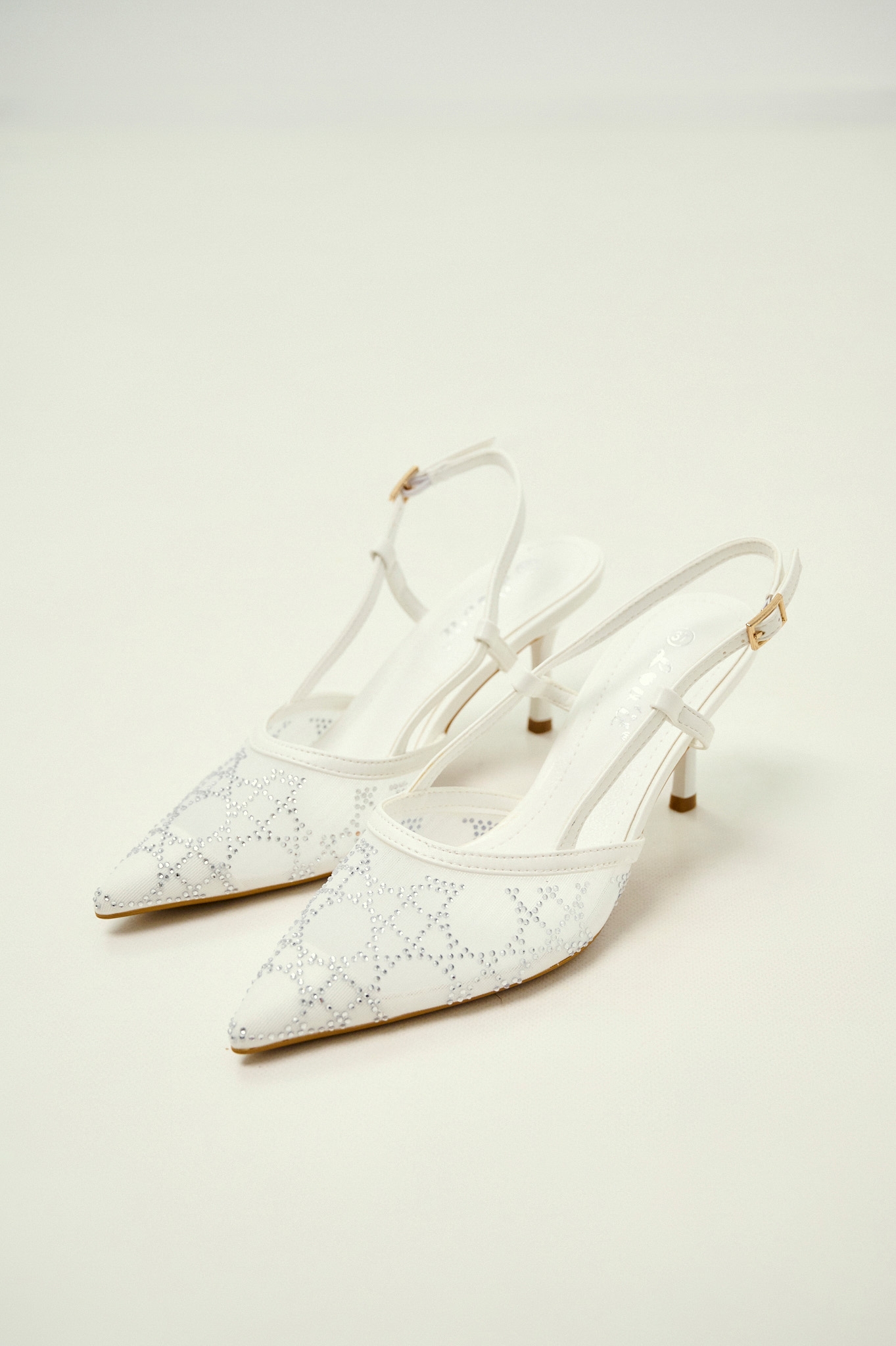 Women’s Mesh & Rhinestone Slingback Heels