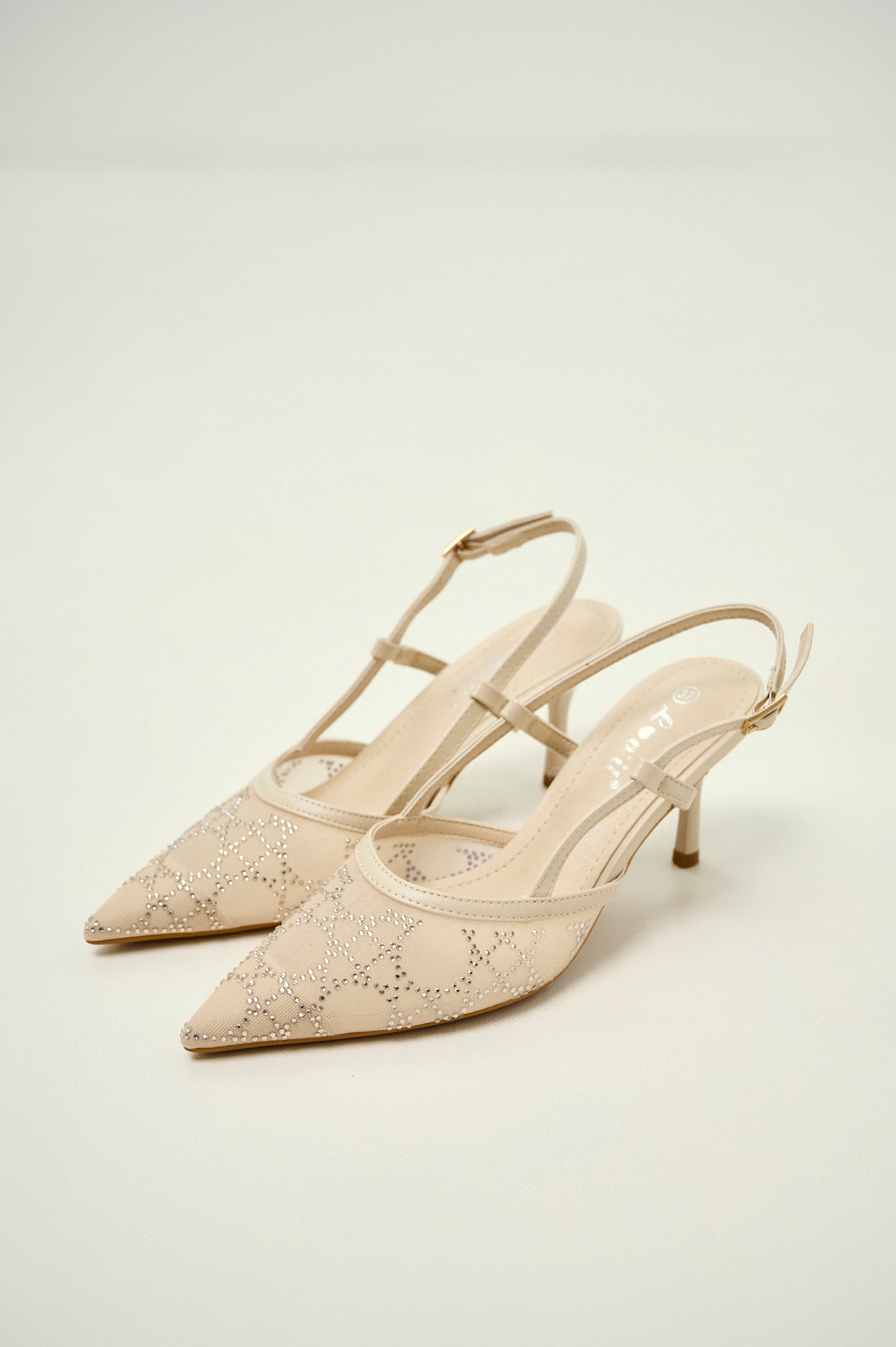 Women’s Mesh & Rhinestone Slingback Heels