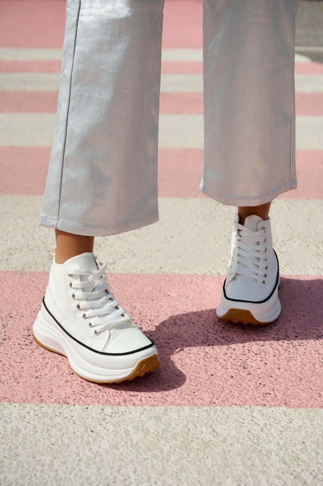 Μονόχρωμο Hide Παπούτσι