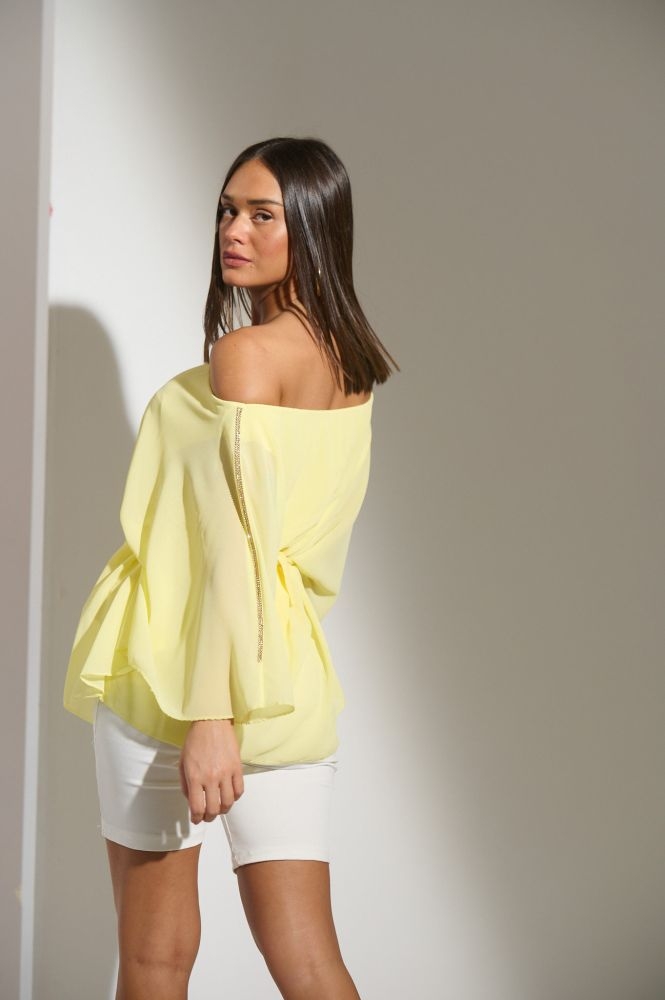 Μπλούζα Νυχτερίδα Με Λεπτομέριες Στρας