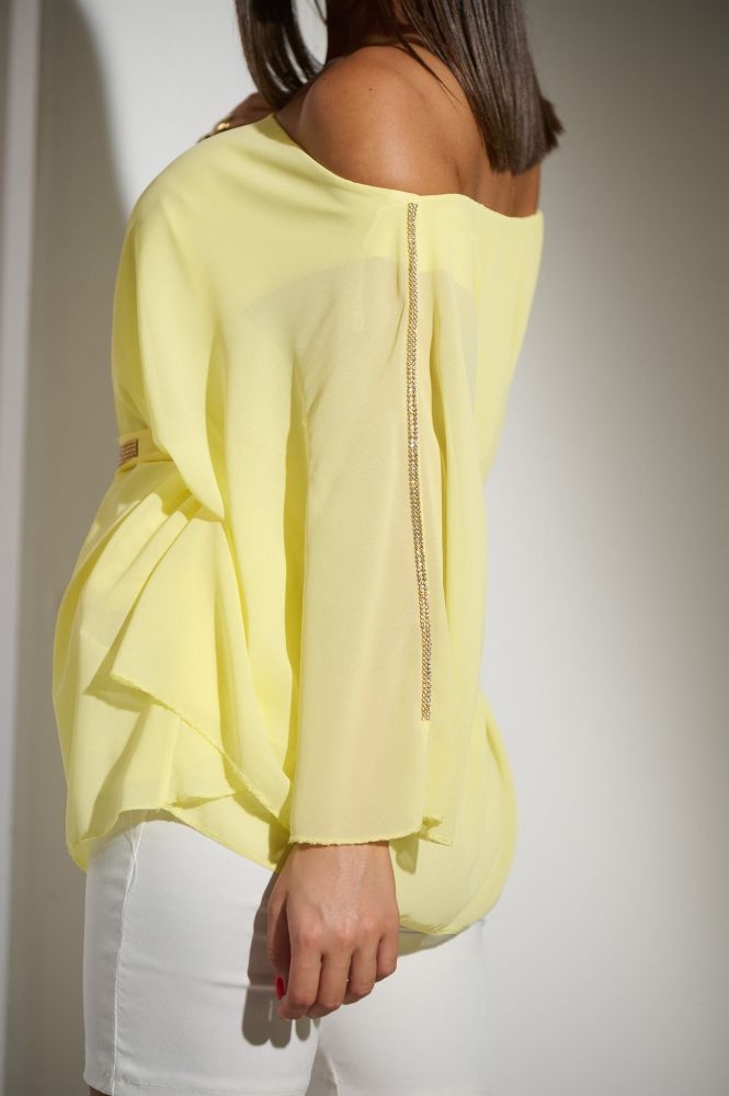 Μπλούζα Νυχτερίδα Με Λεπτομέριες Στρας