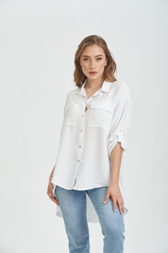 Πουκαμίσα Ανάγλυφη με Fake Τσέπη