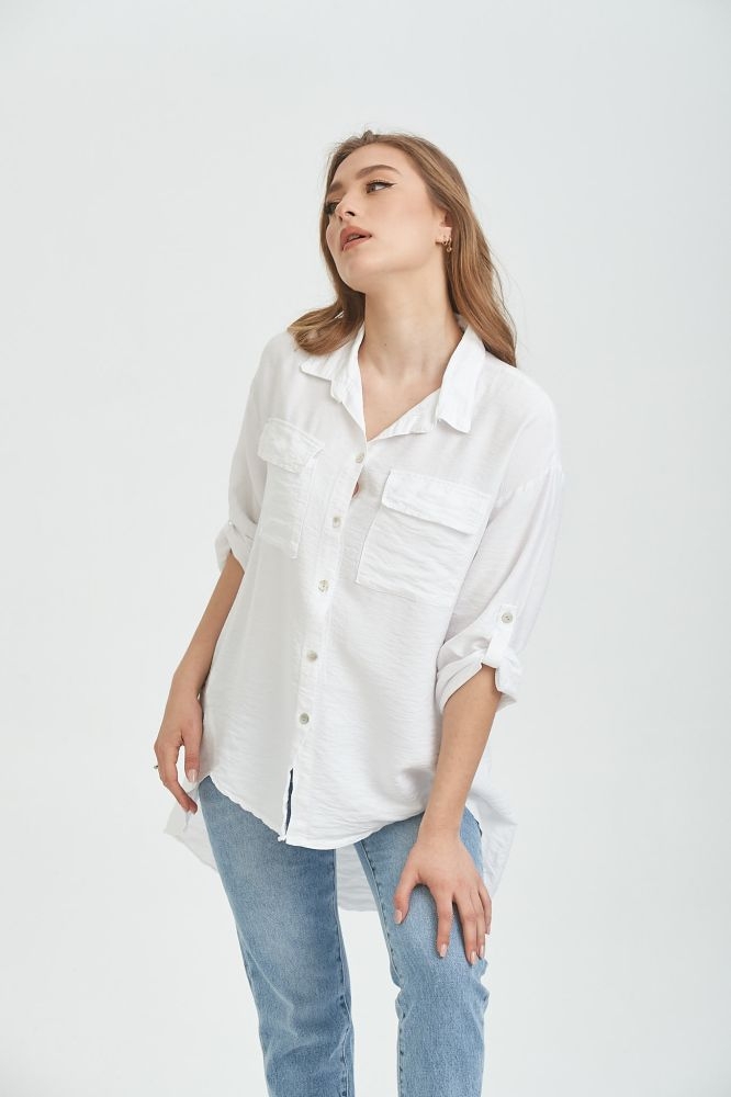 Πουκαμίσα Ανάγλυφη με Fake Τσέπη