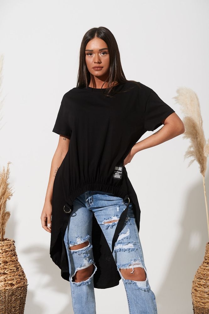 Μπλούζα Φούτερ Με Λάστιχο & Ιμάντα