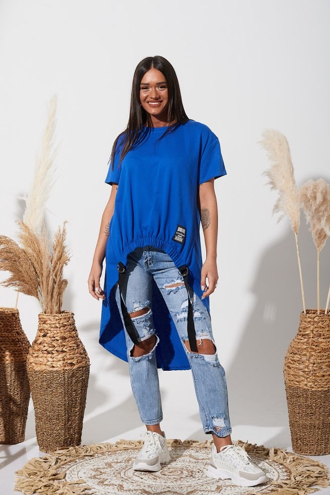 Μπλούζα Φούτερ Με Λάστιχο & Ιμάντα