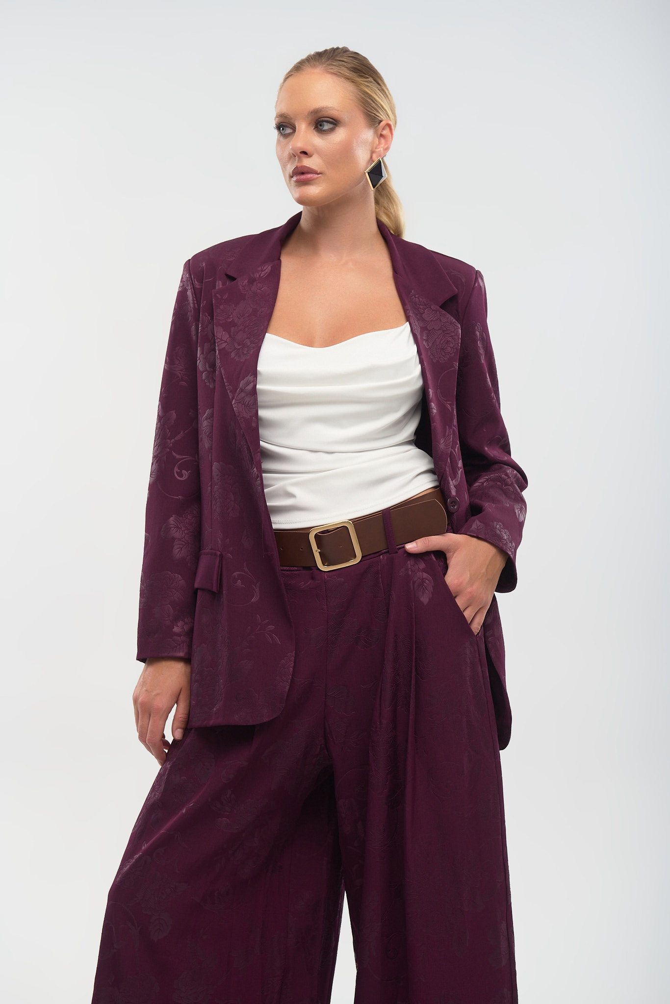 Σακάκι με Υφή Μπροκάρ