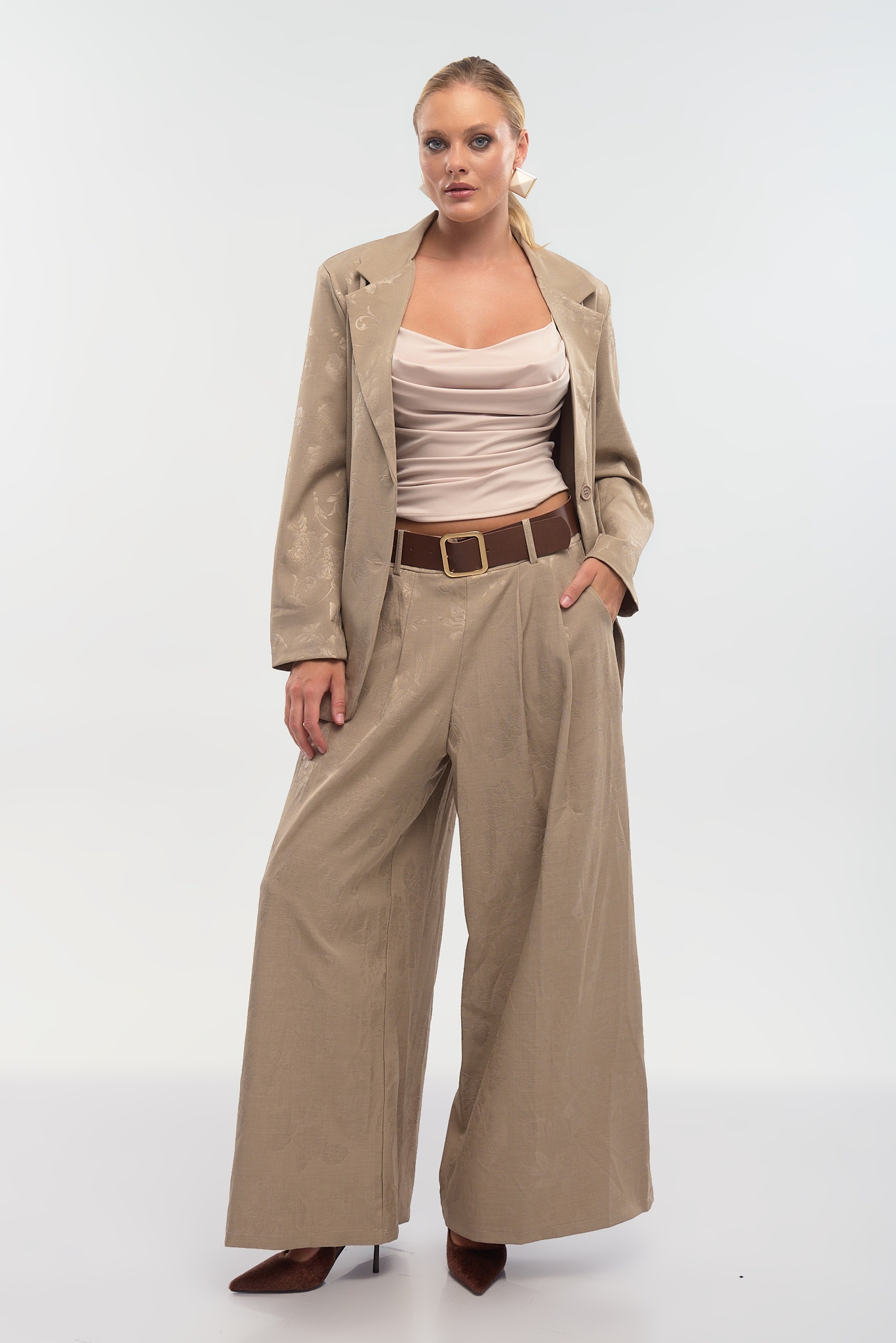 Σακάκι με Υφή Μπροκάρ