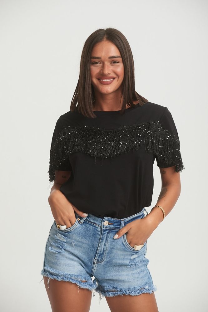 T-shirt Με Φάσα Κρόσια