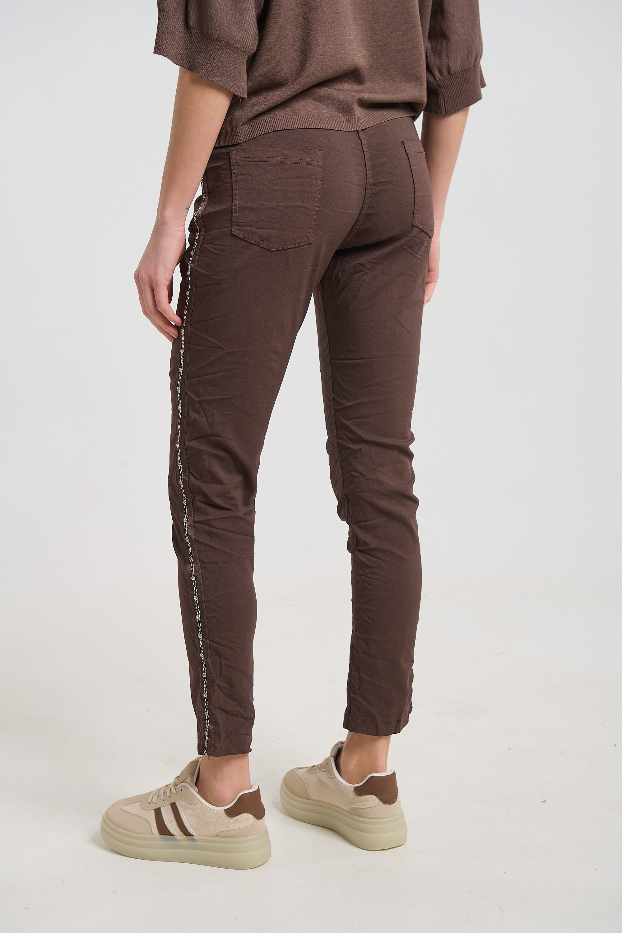 Straight-Leg Pants with Side Stripe for Women
