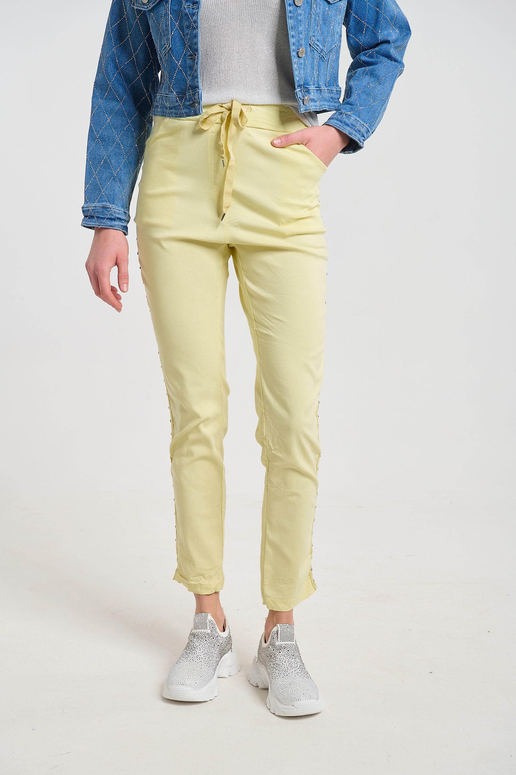 Straight-Leg Pants with Side Stripe for Women