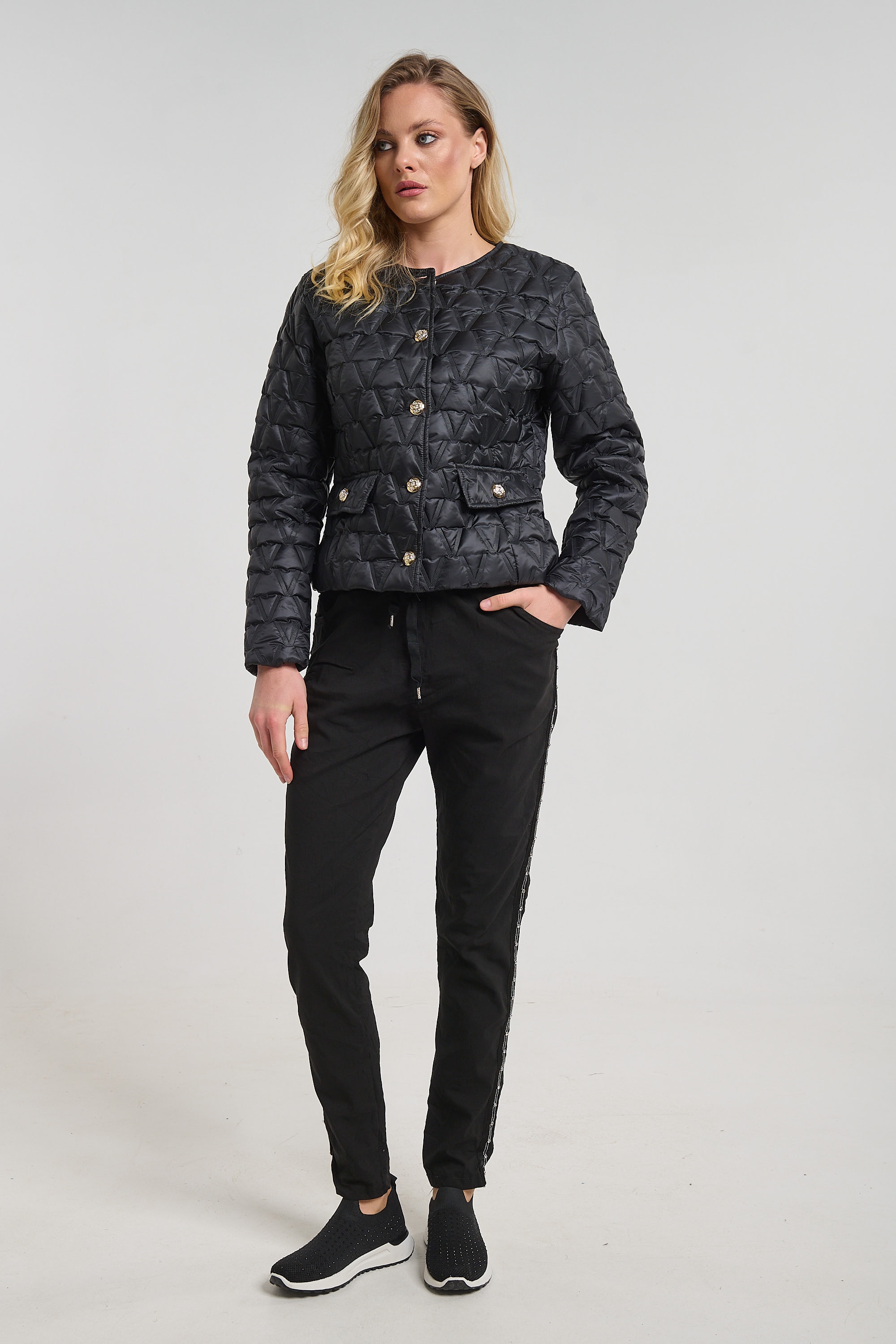 Straight-Leg Pants with Side Stripe for Women