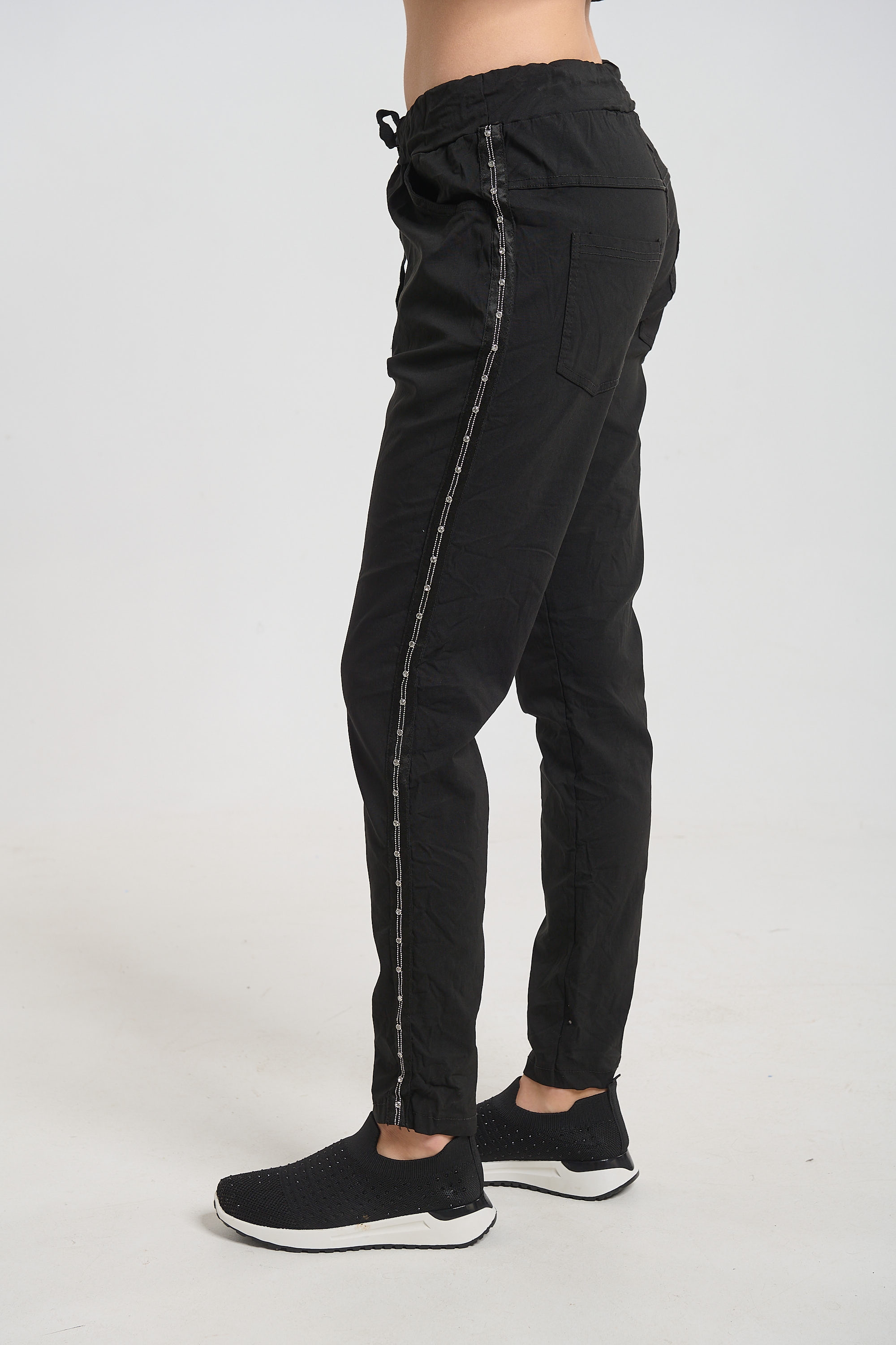 Straight-Leg Pants with Side Stripe for Women