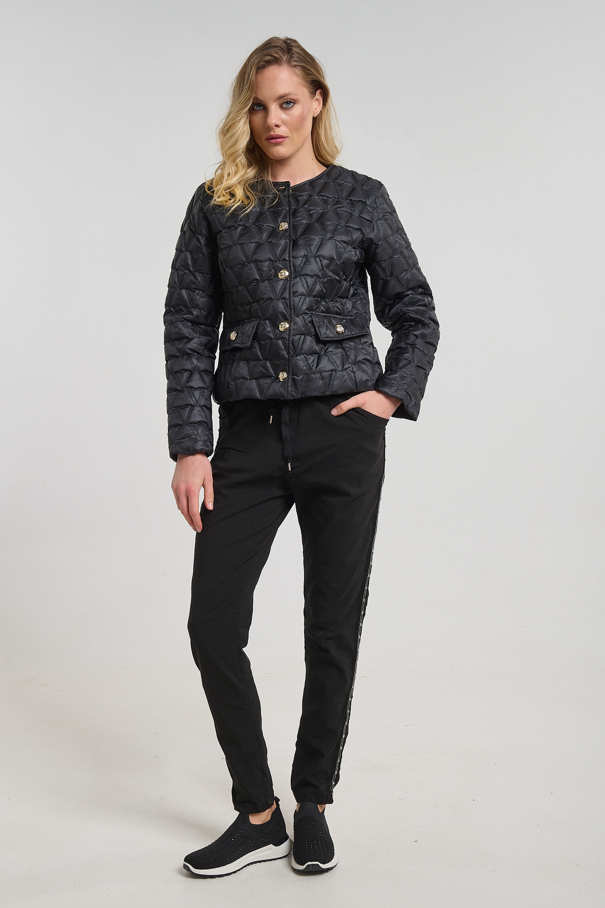 Straight-Leg Pants with Side Stripe for Women