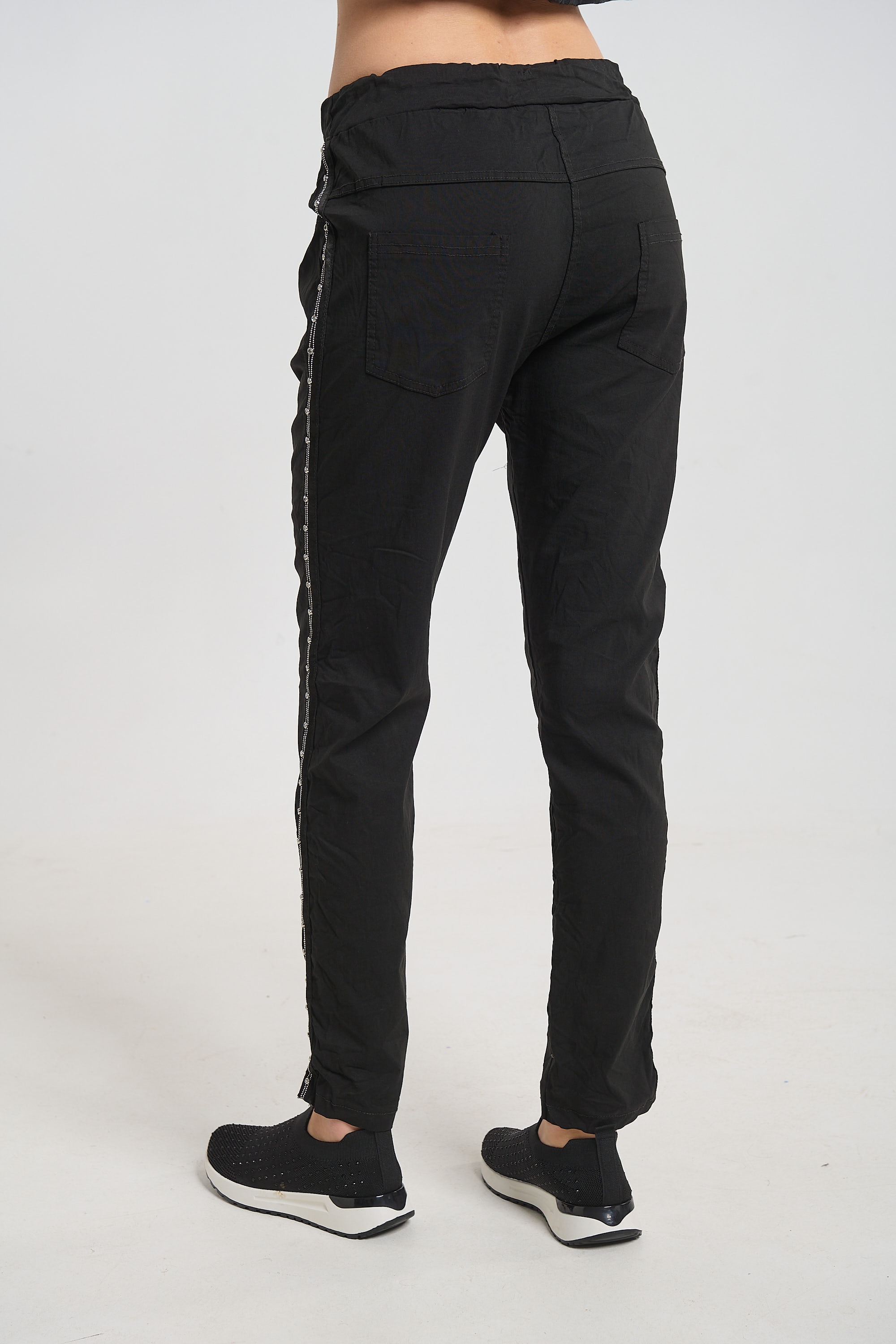 Straight-Leg Pants with Side Stripe for Women