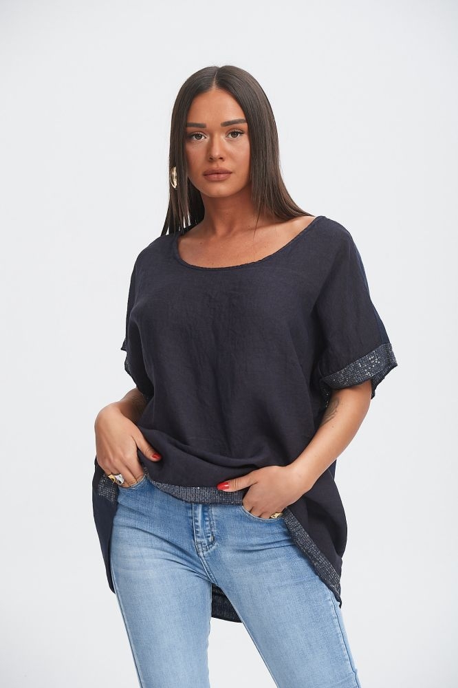 Μπλούζα με Παγιετένια Φάσα