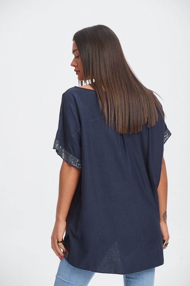 Μπλούζα με Παγιετένια Φάσα