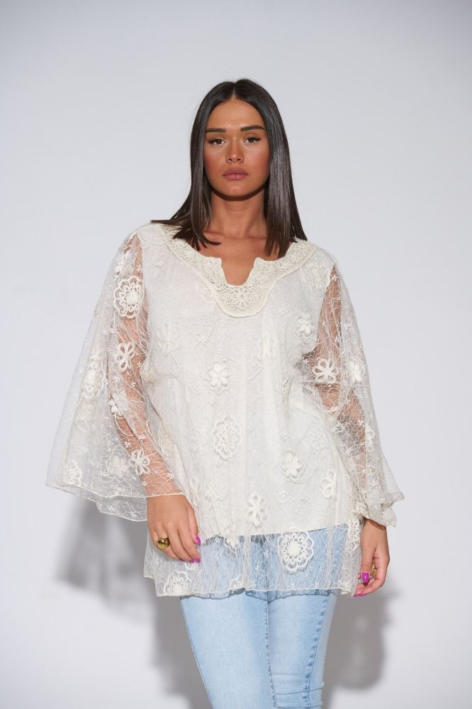 Μπλούζα Νυχτερίδα Με V