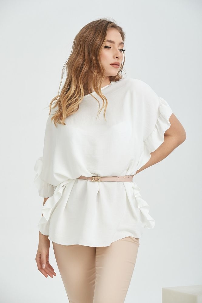 Μπλούζα Κρέπ Με Βολάν