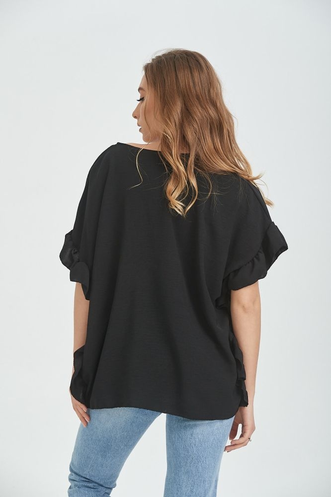 Μπλούζα Κρέπ Με Βολάν