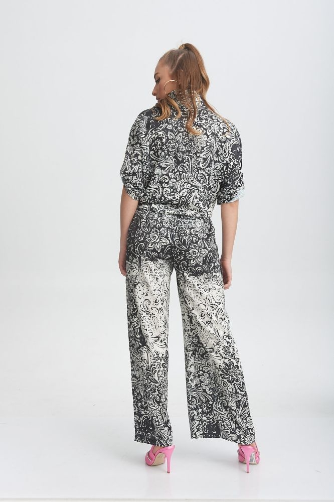 Παντελόνα Σατέν Με Αχνά Λαχούρ