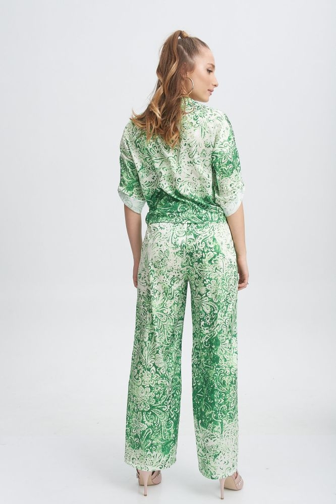 Παντελόνα Σατέν Με Αχνά Λαχούρ