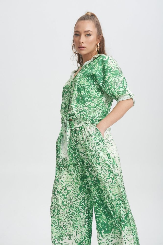 Παντελόνα Σατέν Με Αχνά Λαχούρ