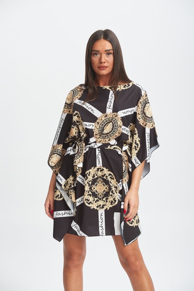 Φόρεμα Με Λαχούρ Νυχτερίδα