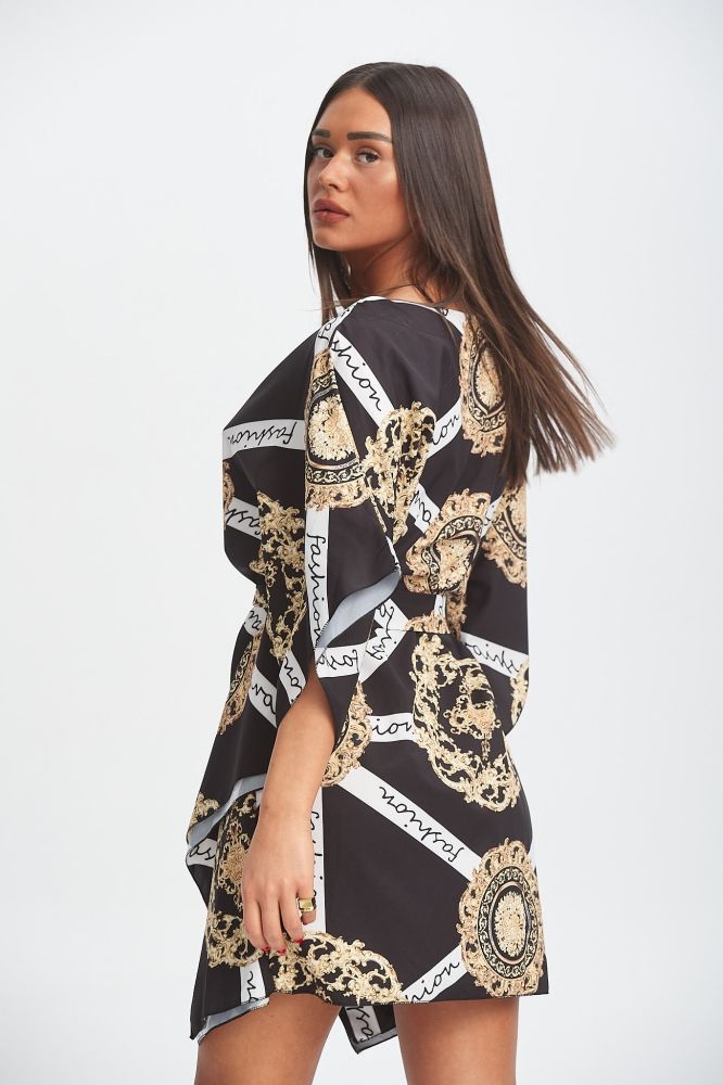 Φόρεμα Με Λαχούρ Νυχτερίδα