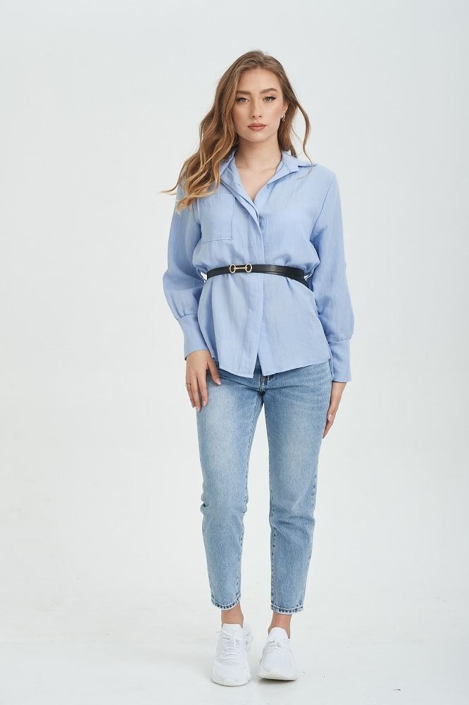 Πουκαμίσα Λινή Με Ζωνάκι