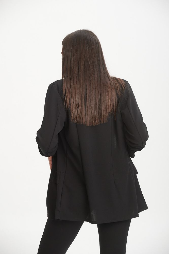 Ζακέτα Με Σουρωτό Μανίκι & Fake Τσέπη