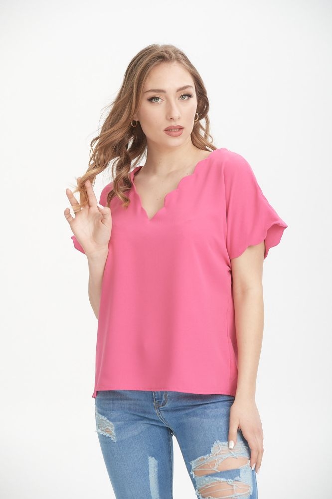 Μπλούζα Με Κυματάκια στο V