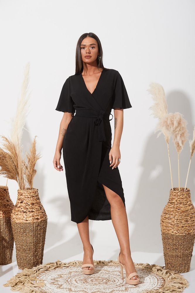 Φόρεμα Με Δέσιμο Πλάι Midi