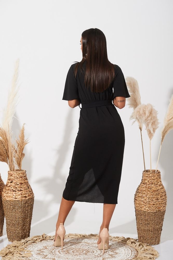 Φόρεμα Με Δέσιμο Πλάι Midi