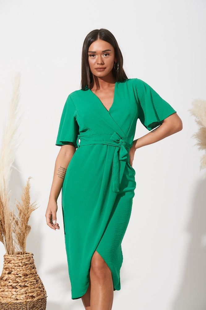 Φόρεμα Με Δέσιμο Πλάι Midi