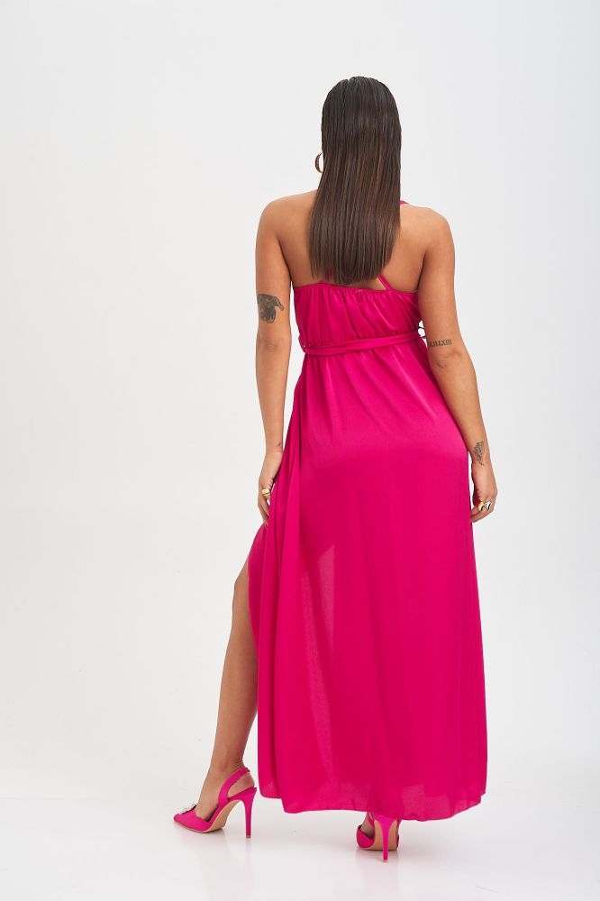 Φόρεμα Maxi Σατέν Κρουαζέ