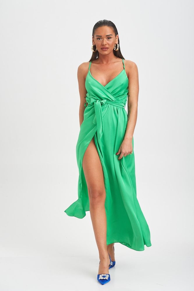 Φόρεμα Maxi Σατέν Κρουαζέ
