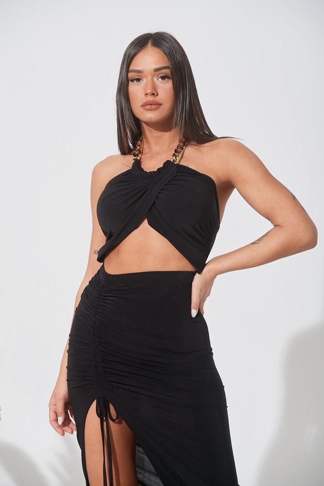 Φόρεμα Με Αλυσίδα Στο Λαιμό