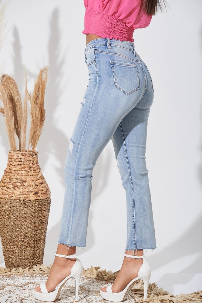 Τζιν Ελαστικό Με Ξέφτια