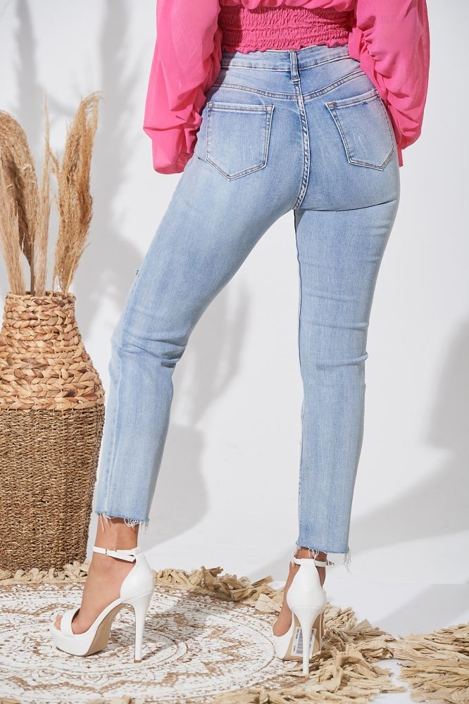 Τζιν Ελαστικό Με Ξέφτια