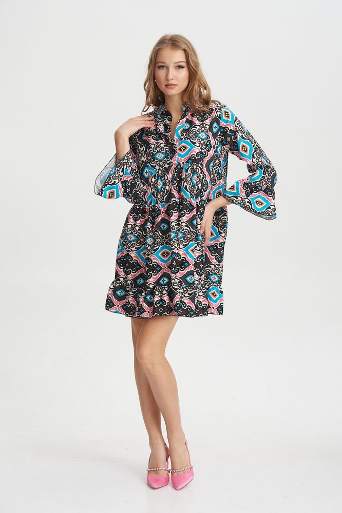 Φόρεμα Με Μάο Γιακά Λαχούρ