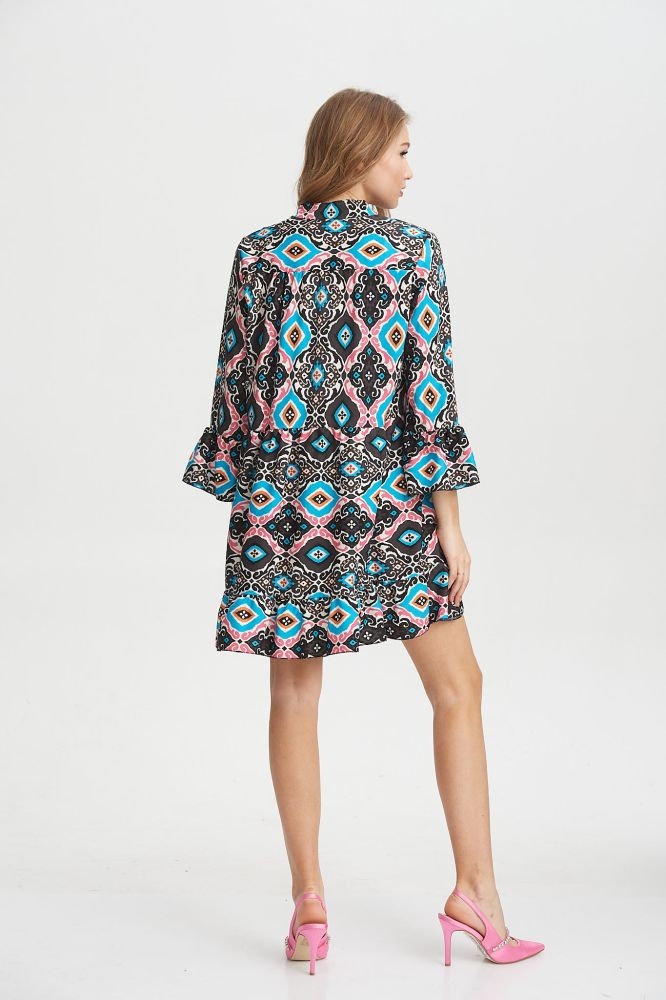 Φόρεμα Με Μάο Γιακά Λαχούρ