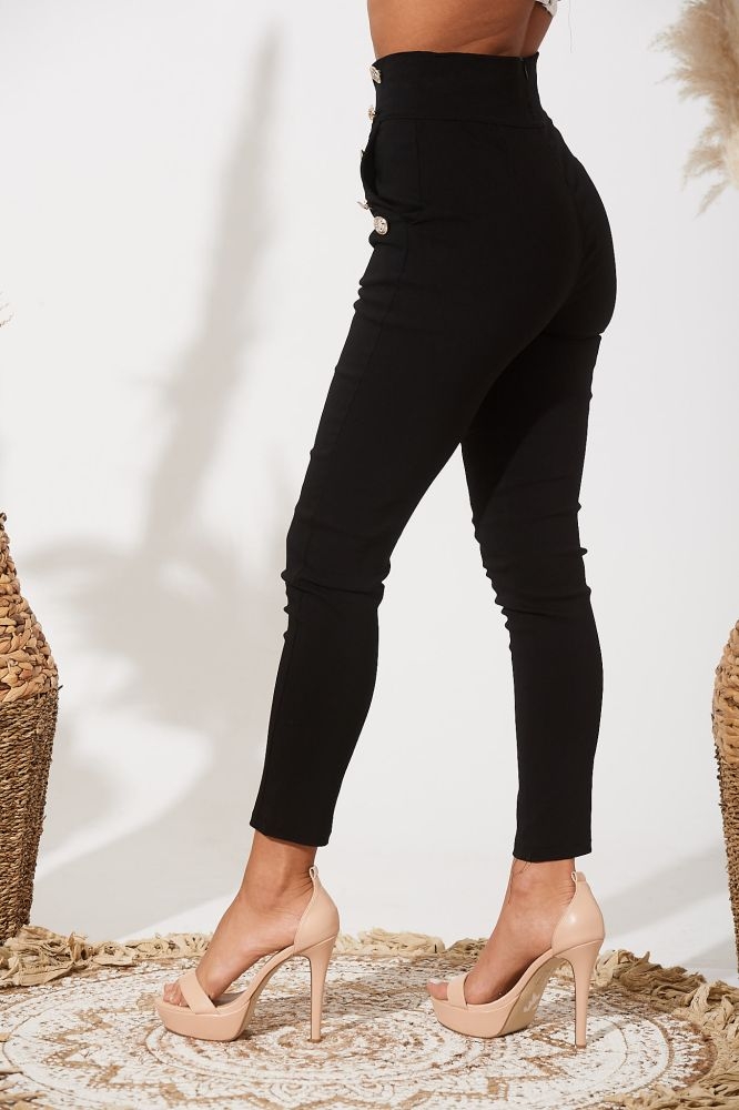 Κολάν Με Χρυσά Κουμπιά Ψηλόμεσο