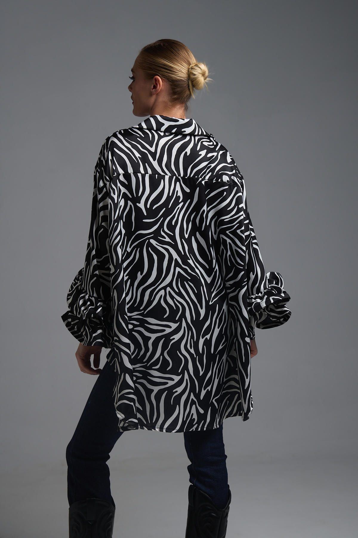 Πουκαμίσα με 3D Μανίκια & Zebra Print