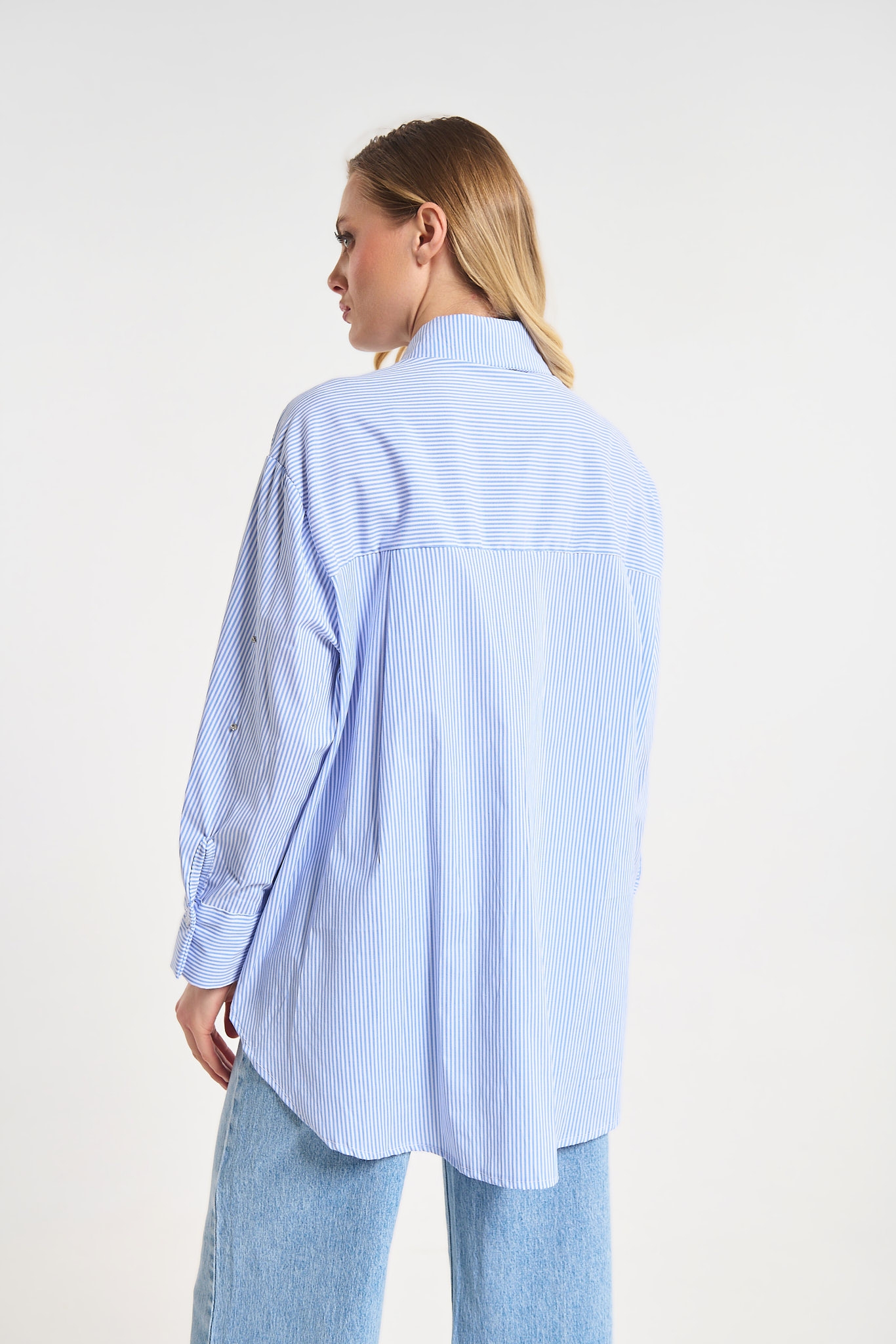 Πουκάμισο Ριγέ Με Πέτρες