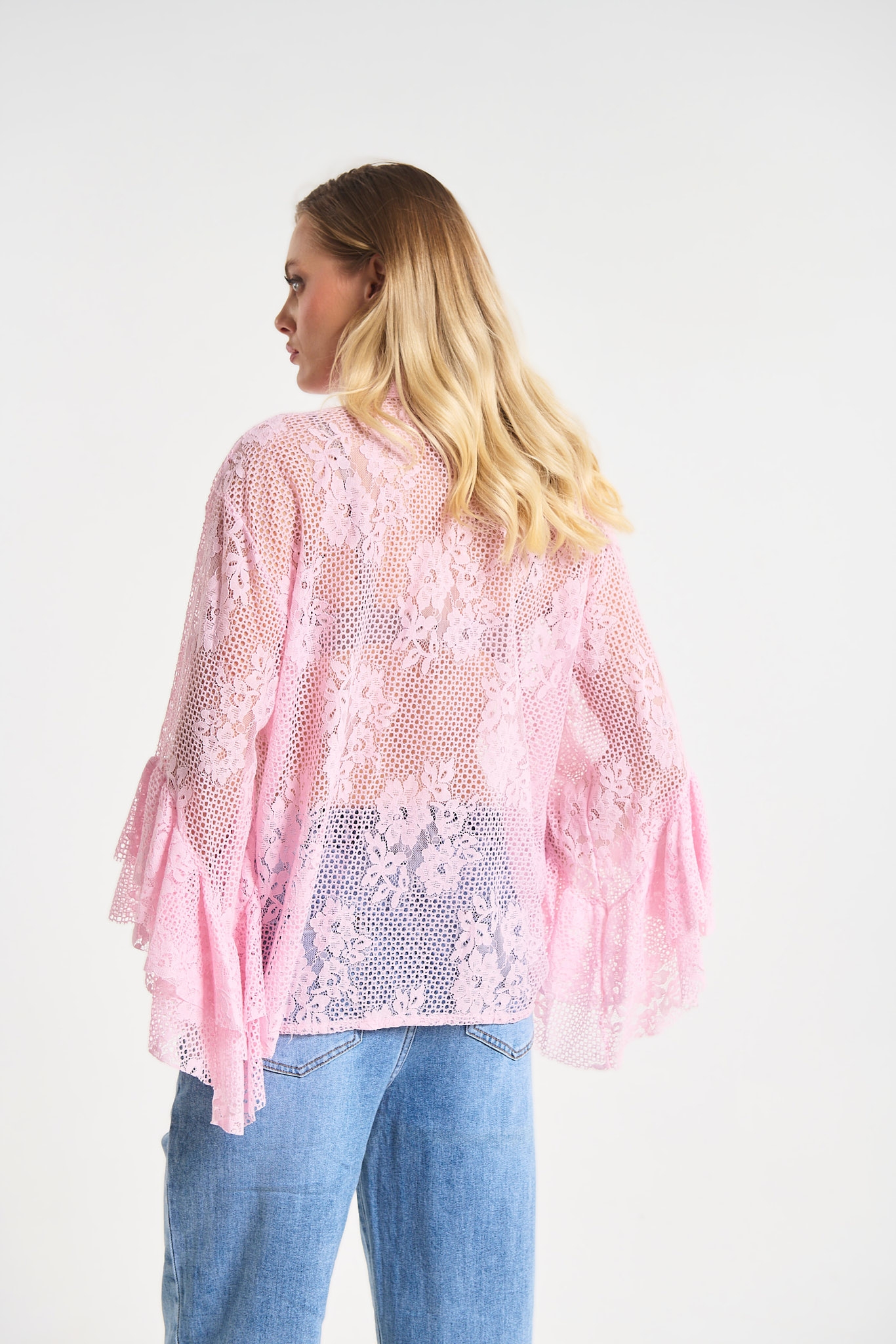 Lace Blouse with Ruffles
