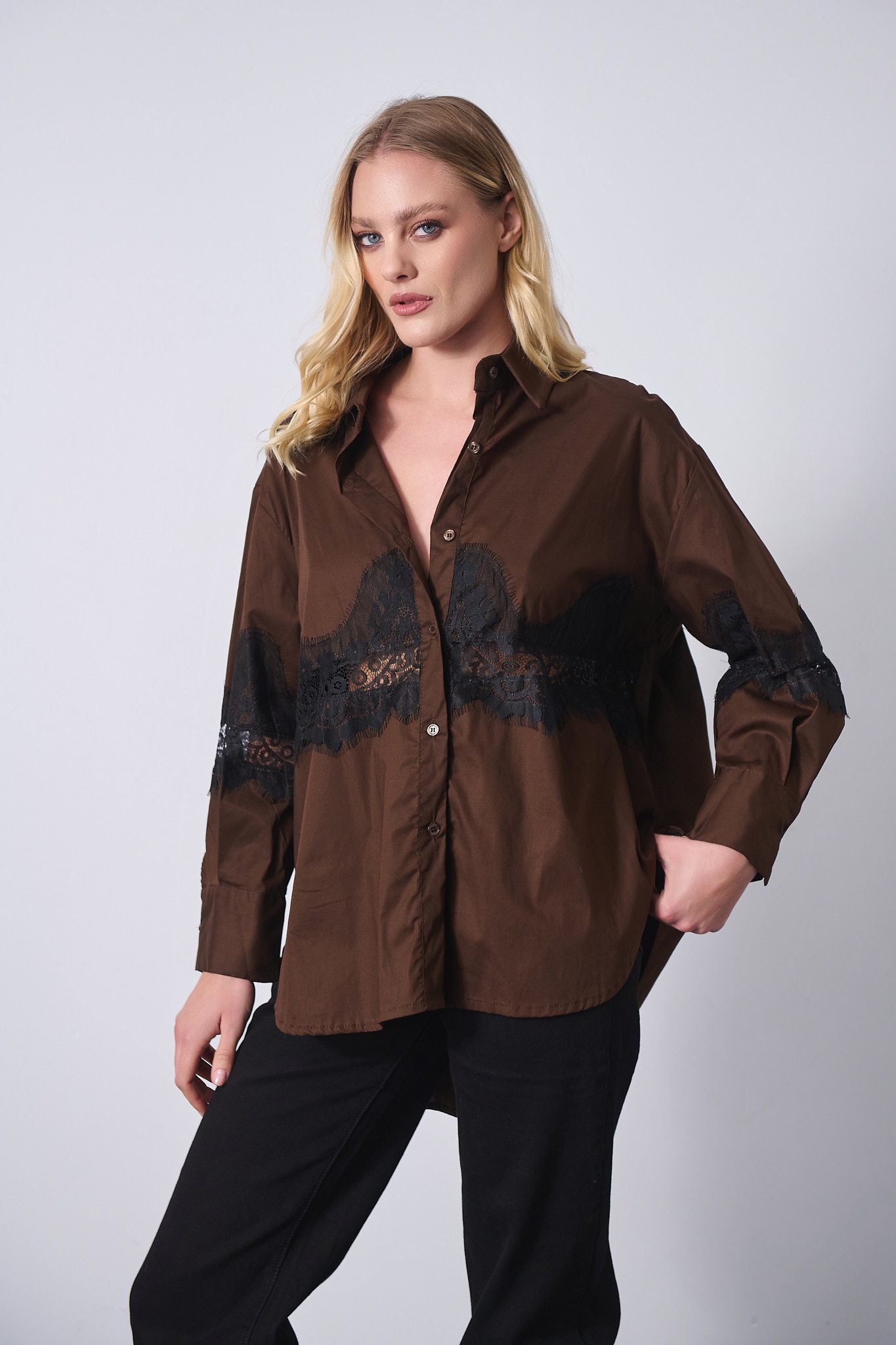 Lace Decorated Shirt