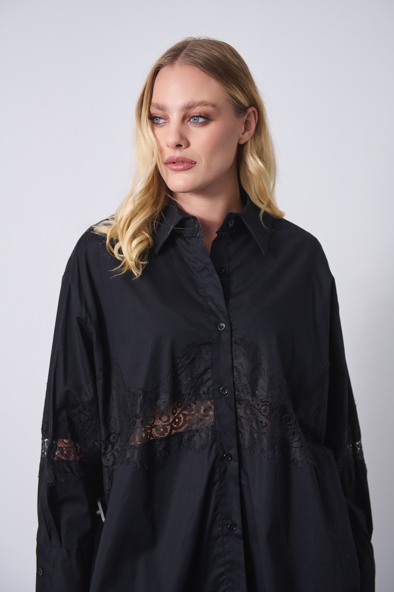 Πουκάμισο Νυχτερίδα Δαντέλα Μέση